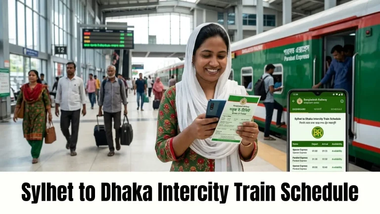 Sylhet to Dhaka Intercity Train Schedule